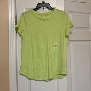 Old Navy Bright Yellow/Green Boatneck Tshirt